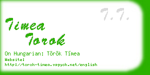 timea torok business card