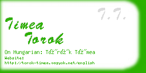 timea torok business card